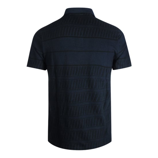 Lyle & Scott Dark Navy Blue Grid Polo Shirt
