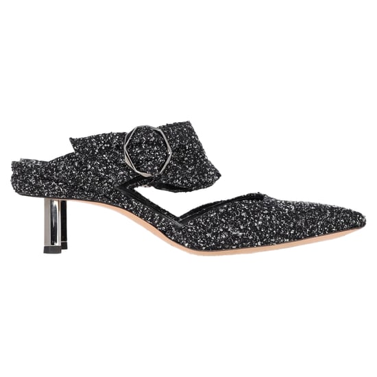 Nicholas Kirkwood Bouclé Mules in Black Tweed - Image 1