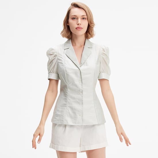 Organza blouse met korte mouwen - Image 1