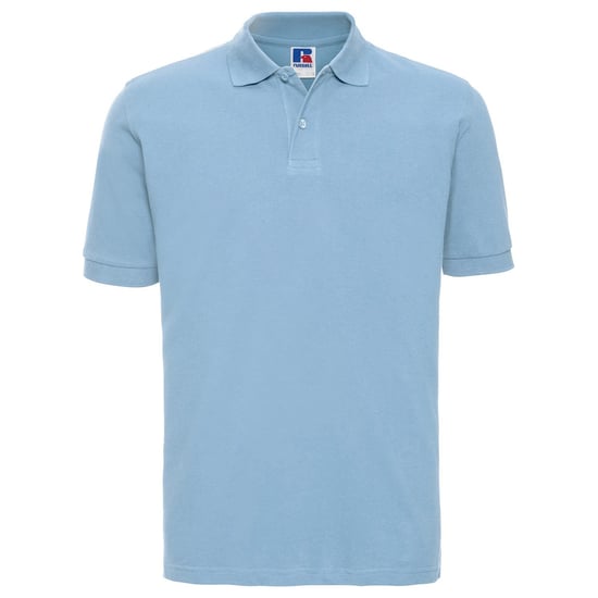 Russell Heren Klassiek Piqué Katoenen Polo Shirt (Hemelsblauw) - Image 1