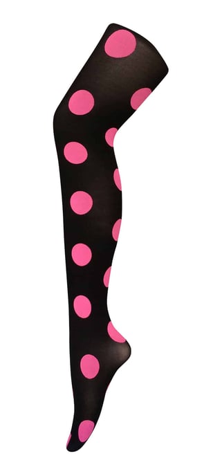 Sock Snob Dames80 denier ondoorzichtig patroon panty's - Grote Vlek Roze - Image 1