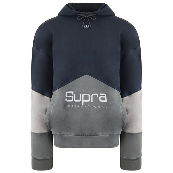 Supra Long Sleeve Pullover Navy Blue Mens 92 Fleece Hoodie 102552 018