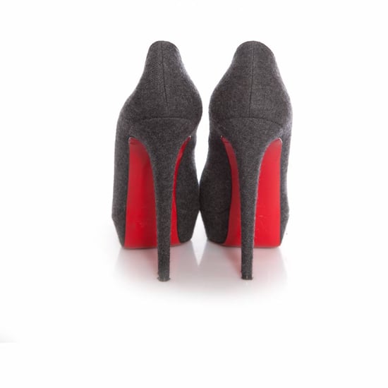 Grijze 'bianca 140' Wol Platform Hakken. - Image 6