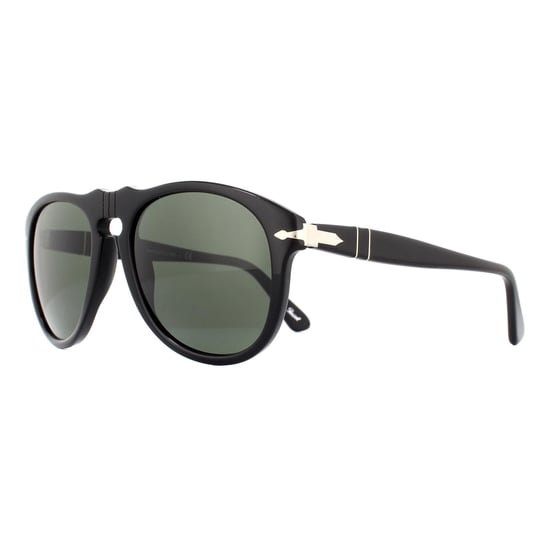 Persol Aviator Mens Black Green Sunglasses