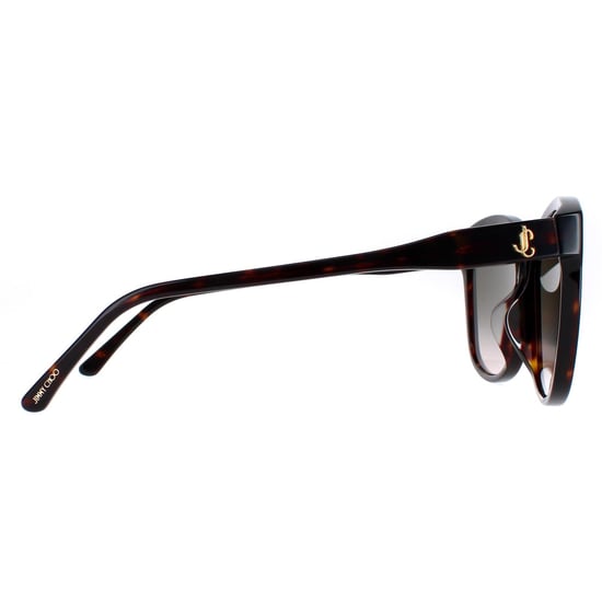 Jimmy Choo Square Womens Dark Havana Brown Gradient Lidie/F/SK