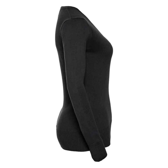 Russell Collection Dames/Dames Marl V Hals Sweatshirt (Zwart) - Image 3