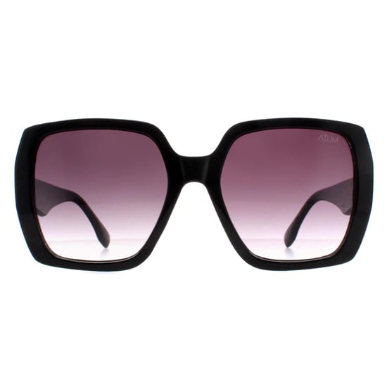 Atum Square Womens Shiny Black Smoke Grey Gradient Zouk