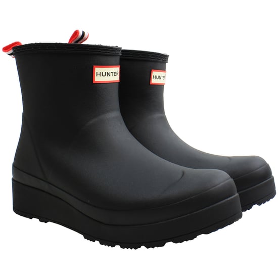 Hunter Play Shearling Geïsoleerde Korte Dames Zwarte Wellington Laarzen - Image 1