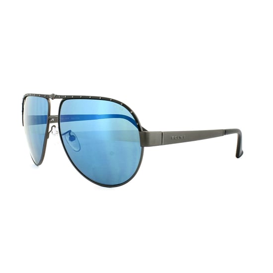 Police Sunglasses S8844 Spark 1 8H5B Matt Gunmetal Blue Mirror