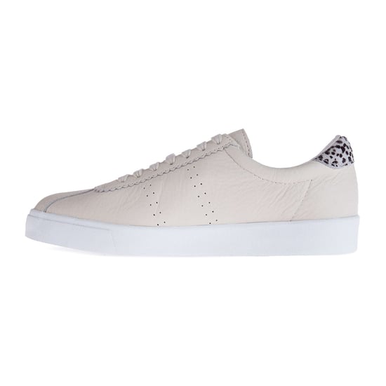 Superga Dames/Dames 2843 Club S Dalmatiërprint Tumbled Leather Trainers (Beige Gesso) - Image 3