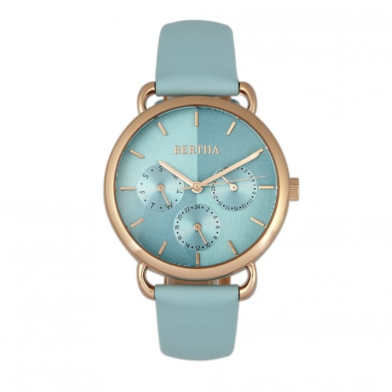 Bertha Gwen lederen band horloge met dag/datum - Image 1
