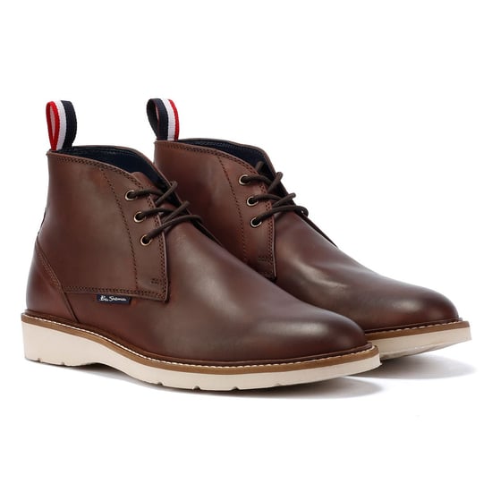 Ben Sherman Hampton Leren Herenlaarzen Bourgondië - Image 1