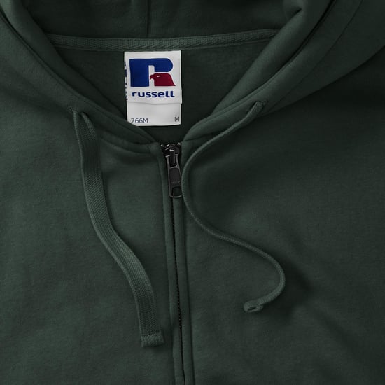Russell Heren Authentieke Sweatshirt met volledige ritssluiting / Hoodie (Fles groen) - Image 4