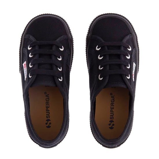 Superga Kinderen/Kinderen 2750 Jcot Leather Trainers (Volledig zwart) - Image 4