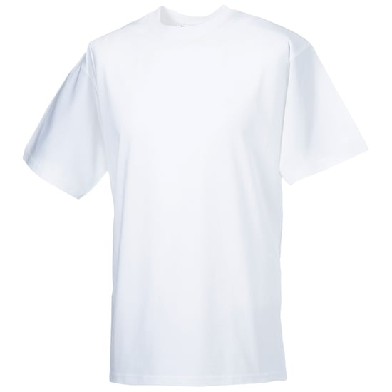 Russell Europa Heren Klassiek Zwaargewicht Ringspun Korte Mouwen T-Shirt (Wit) - Image 2