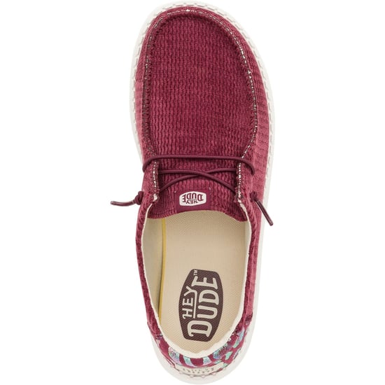 HEYDUDE Wendy Corduroy Leo Polyester Damesschoenen Bourgondië - Image 4