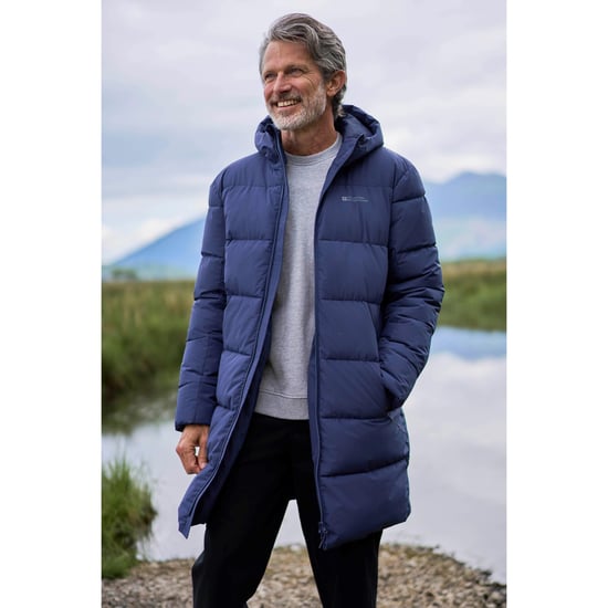 Mountain Warehouse Heren Vortex Longline gewatteerd jack (Marine) - Image 1