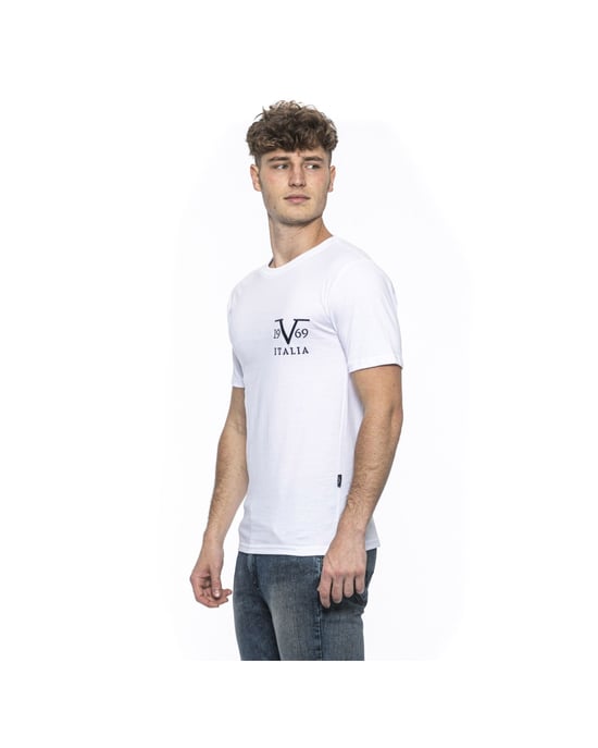 19V69 Italia Mens T-Shirt White Troy White