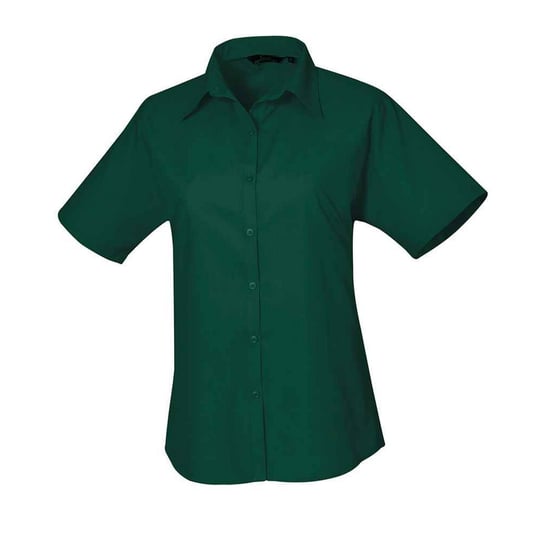 Premier Dames/Dames Popeline Blouse met Korte Mouwen (Fles groen) - Image 1