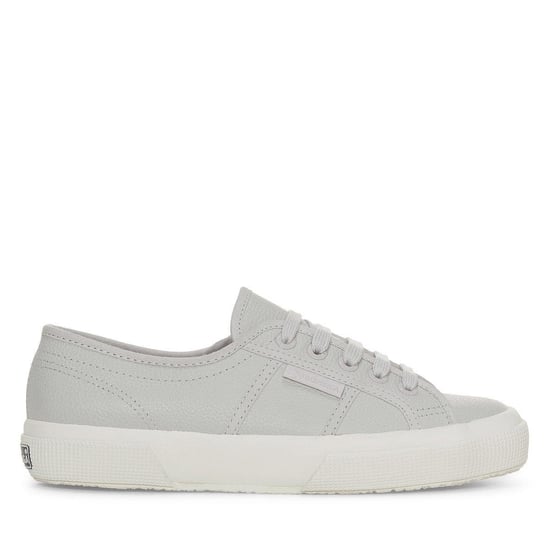 Superga Unisex Adult 2750 Efglu Leather Trainers (Grey Silver Matt/Avorio)