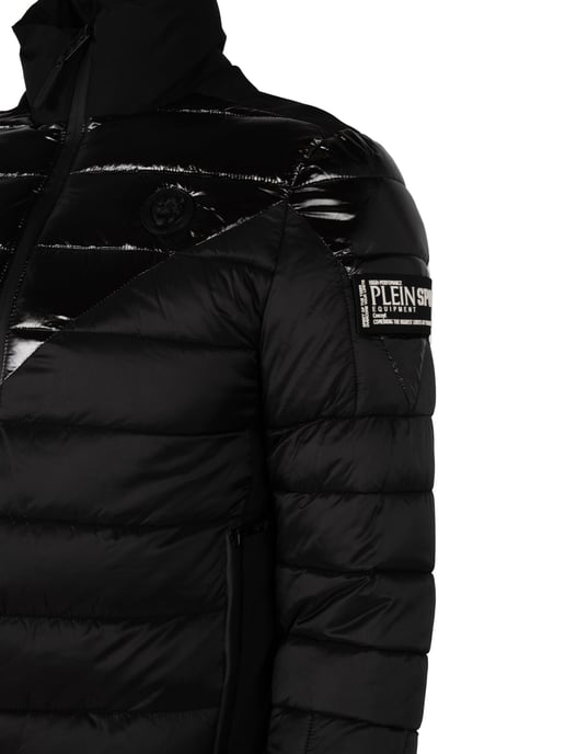 Plein Sport Plain Quilted Black Jacket