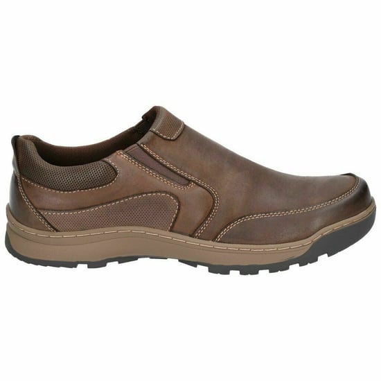 Hush Puppies Heren Jasper Slip On Lederen Schoenen (Bruin) - Image 4
