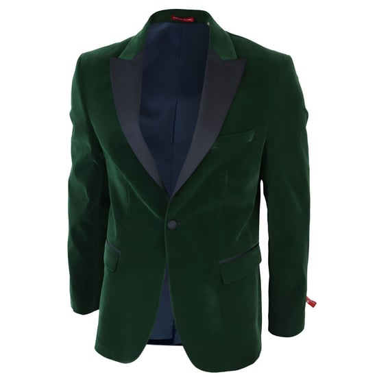Mens Green Velvet Dinner Tuxedo Suit Jacket Blazer