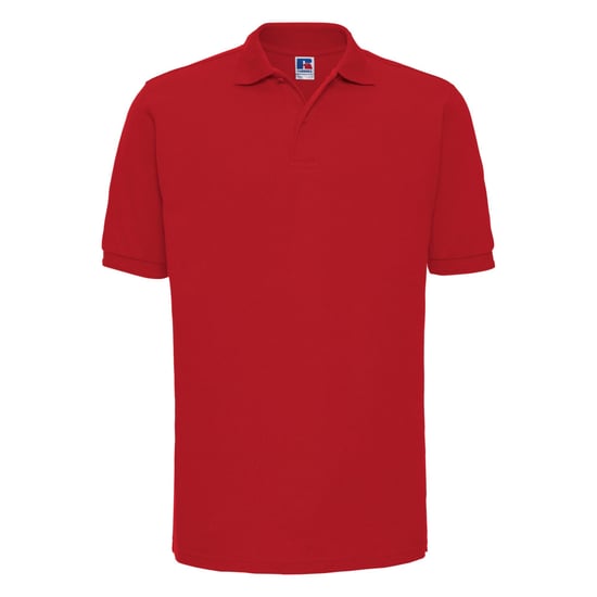 Russell Heren Ripple Collar & Manchet Poloshirt met korte mouwen (Klassiek rood) - Image 1
