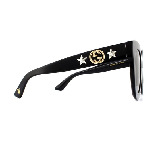 Gucci Zonnebril GG0208S 001 Zwart Grijs Verloop - Image 4