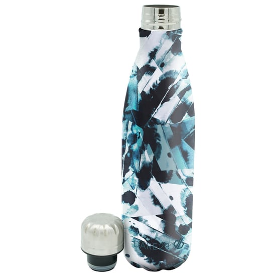 Dare 2B Metalen waterfles met libelle (Wit/zwart/blauw) - Image 3