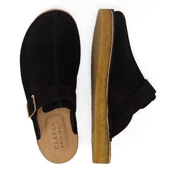 Clarks Trek Mule Suede Heren Sandalen Zwart - Image 6