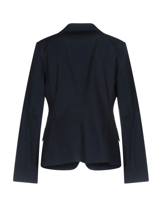 Fay Dark Blue Cotton Single Breasted Blazer