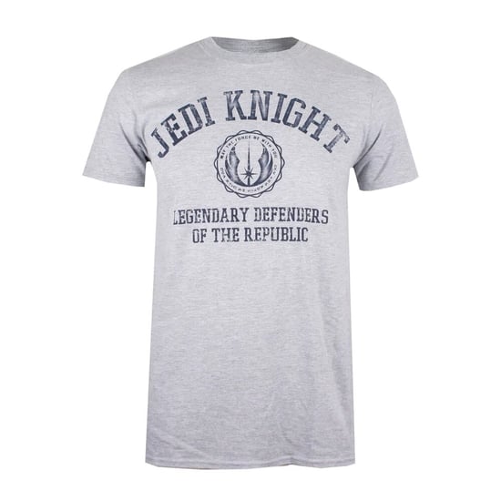 Star Wars Mens Legendary Defenders Of The Republic Jedi Knight Marl T-Shirt (Grey)