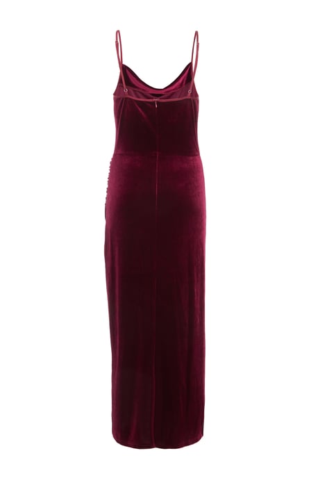 Petite Dark Red Cowl Neck Midaxi Dress