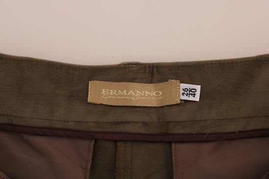 Ermanno Scervino Bruine Fluwelen Bermuda Shorts - Image 5
