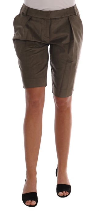 Ermanno Scervino Bruine Fluwelen Bermuda Shorts - Image 1
