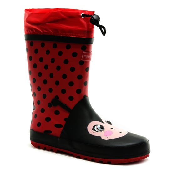 Dare 2B Childrens/Kids Mudplay Dinosaur Wellingtons (Red/Black Solid)