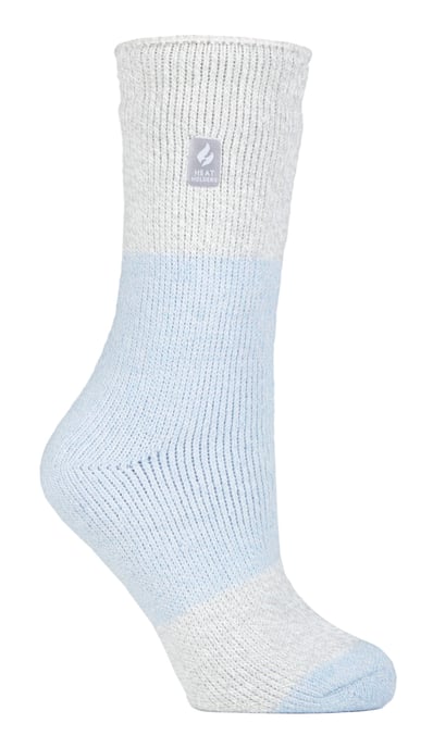 Heat Holders Dames Dikke Warme Thermische Sokken - Poederblauw / Zilver (Catania) - Image 1