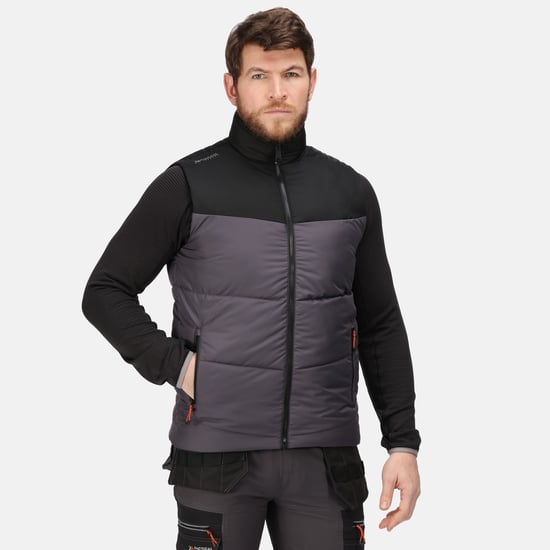 Regatta Mens Regime Insulated Body Warmer (Iron/Black)