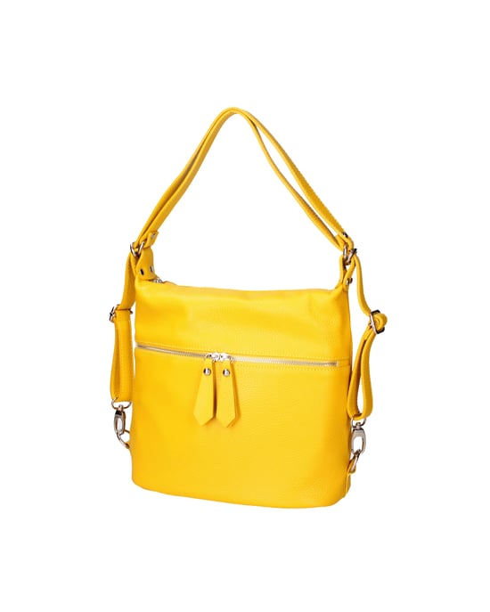 Viola Castellani Geconverteerde schoudertas in een rugzak kan worden omgezet Vrouwen YELLOW - Image 2