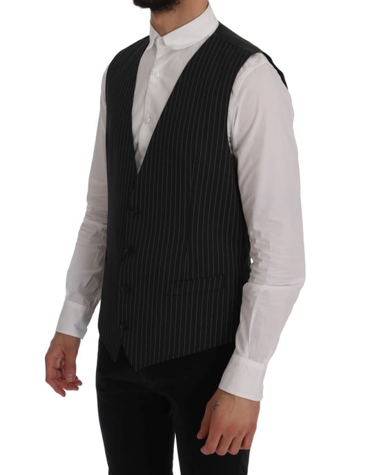 Dolce & Gabbana Grijs wollen stretch vest voor heren - Image 2