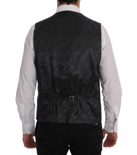 Dolce & Gabbana Grijs wollen stretch vest voor heren - Image 3