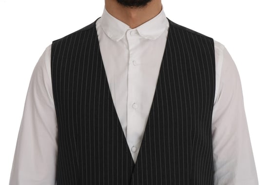 Dolce & Gabbana Grijs wollen stretch vest voor heren - Image 4