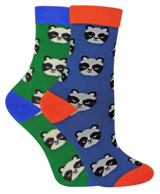 2 Paar Bamboe Sokken Jongens | Mr Heron | Sokken met dierenpatroon voor kinderen | Sokken met nieuw ontwerp - Panda - Image 1