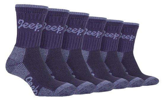 JEEP 6 paar katoenen ademende wandelsokken voor dames - Lila / Paars - Image 1