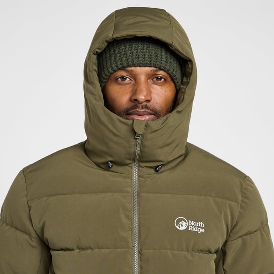 North Ridge Men's Saunter Baffle Water Repellent & Insulated Puffer Jacket with Hood
