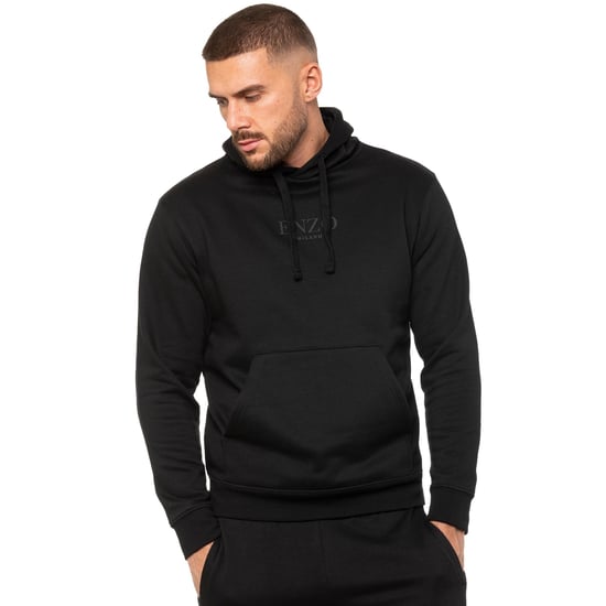 Enzo | Heren Pullover Hoodie - Zwart - Image 6