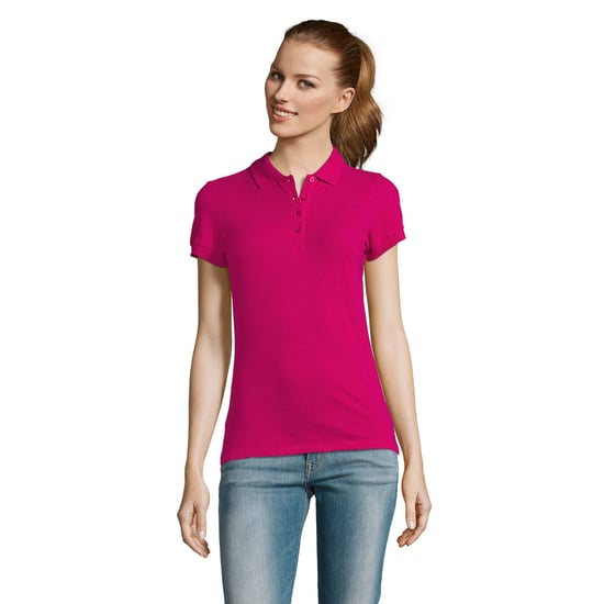 SOLS Dames/dames Passion Pique Poloshirt met korte mouwen (Fuchsia) - Image 4