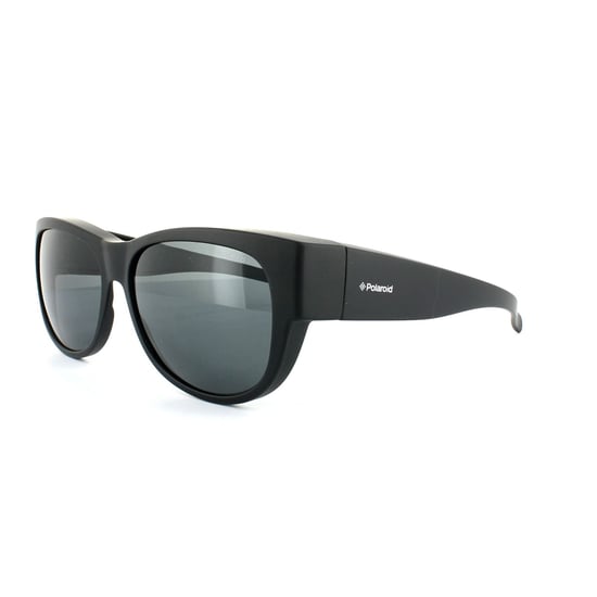 Polaroid Suncovers Oval Unisex Matte Black Grey Polarized Sunglasses