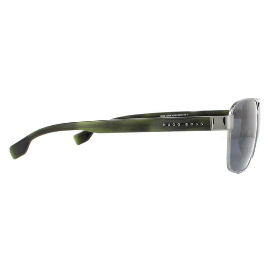 Hugo Boss Rectangle Mens Dark Ruthenium Grey Sunglasses